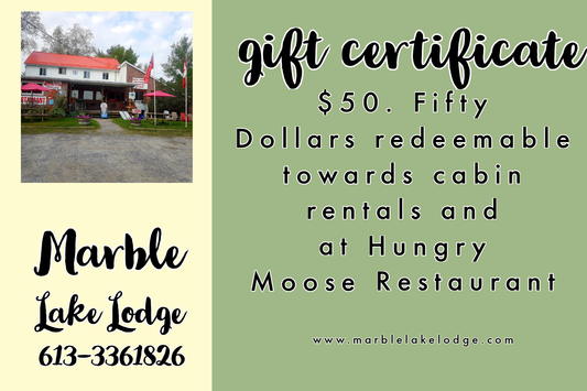 Marble Lake Lodge Gift Certificate